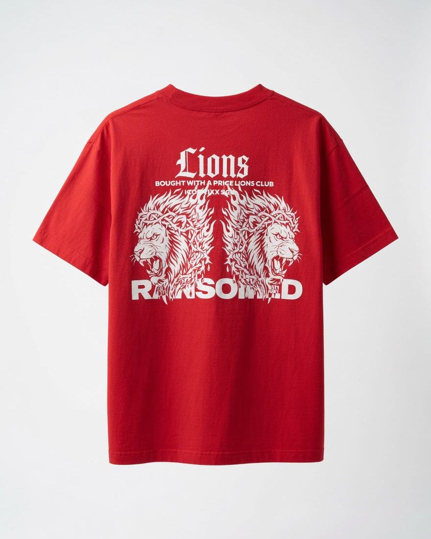 Ransomed Lions “Bought With a Price” Tee – Red