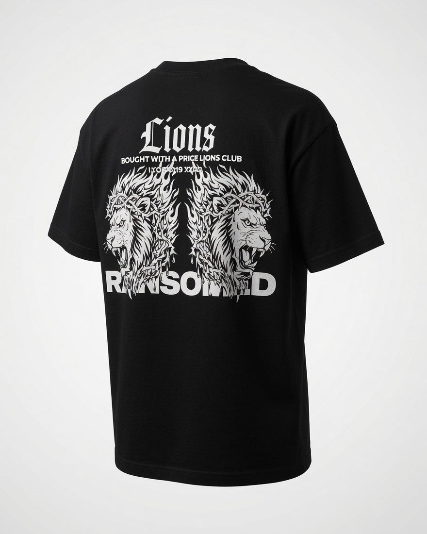 Ransomed Lions “Bought With a Price” Tee – Black