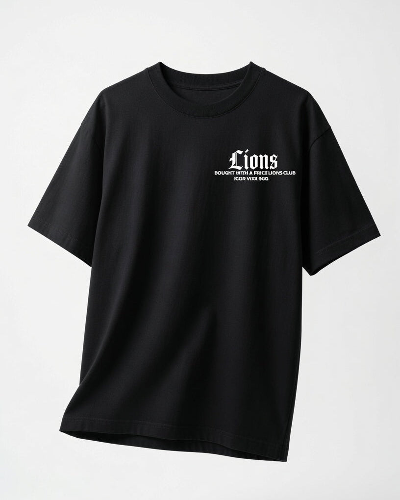 Ransomed Lions “Bought With a Price” Tee – Black